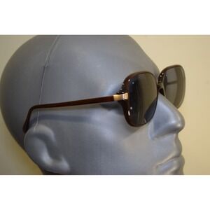 Vintage 1970's Luxottica FABIO Oversized Eyeglasses Duoamber Brown Italy 135